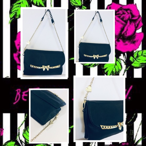 Betsy Johnson Shoulder Bag Handbag Satchel 💝 - Picture 3 of 8